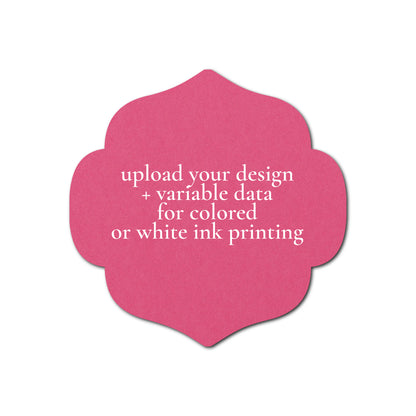 Individually Personalized Wedding Prints on Diecut Cardstock - Shape S10