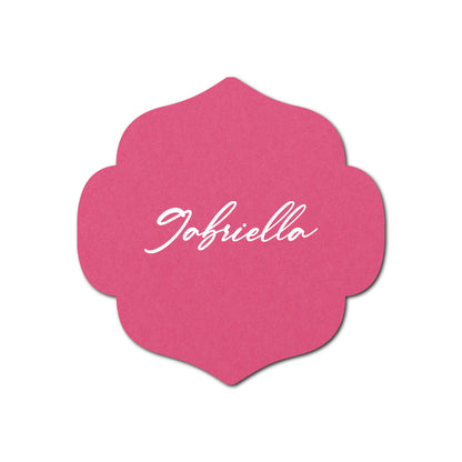 Individually Personalized Wedding Prints on Diecut Cardstock - Shape S10