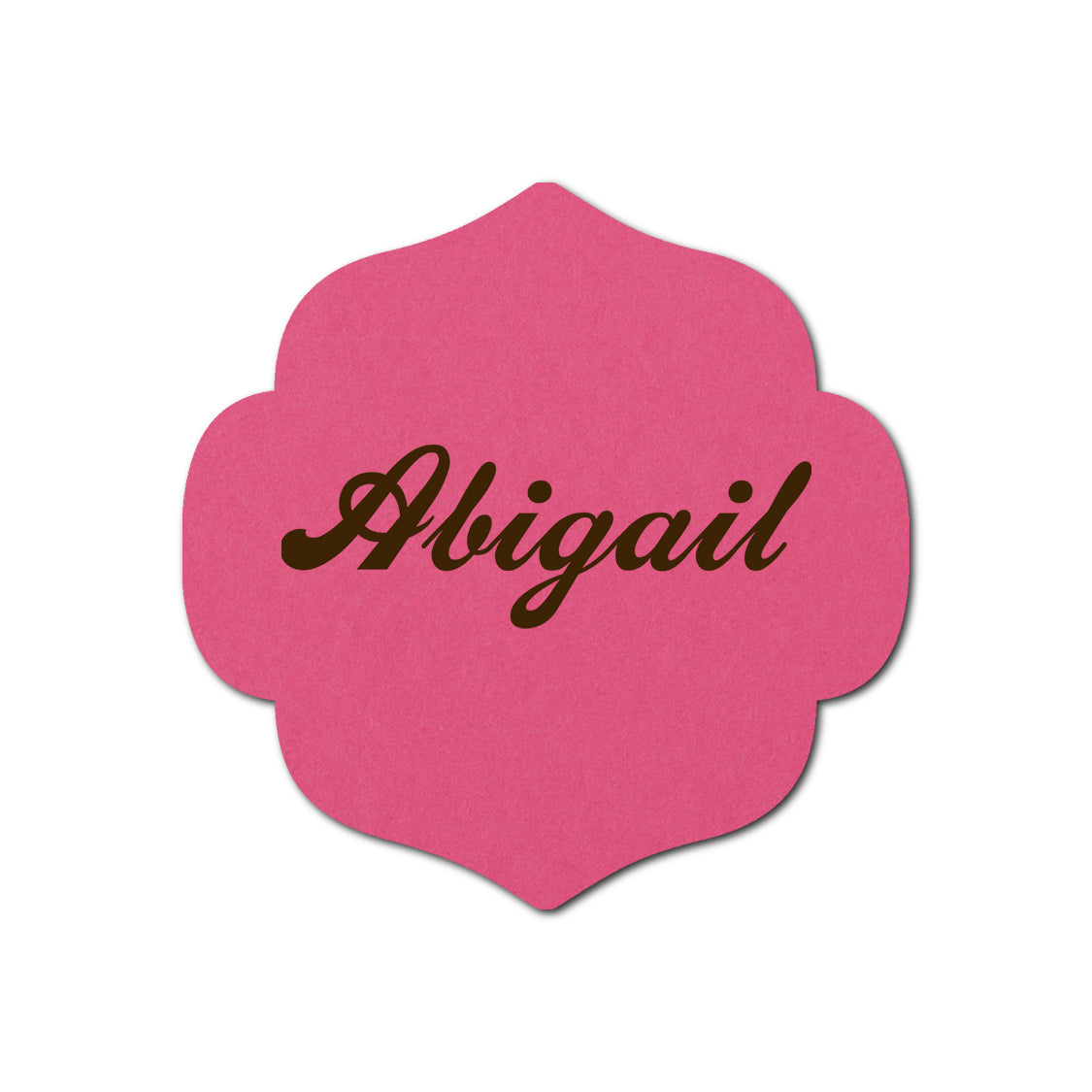Individually Personalized Wedding Prints on Diecut Cardstock - Shape S10
