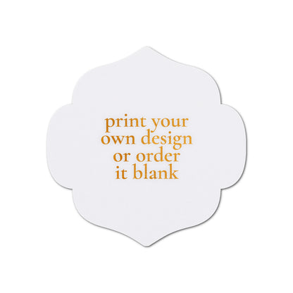 Custom Wedding Prints on Diecut Shaped Cardstock | Shape S10