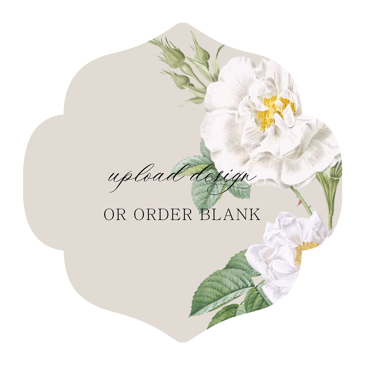 Custom Wedding Prints on Diecut Shaped Cardstock | Shape S10