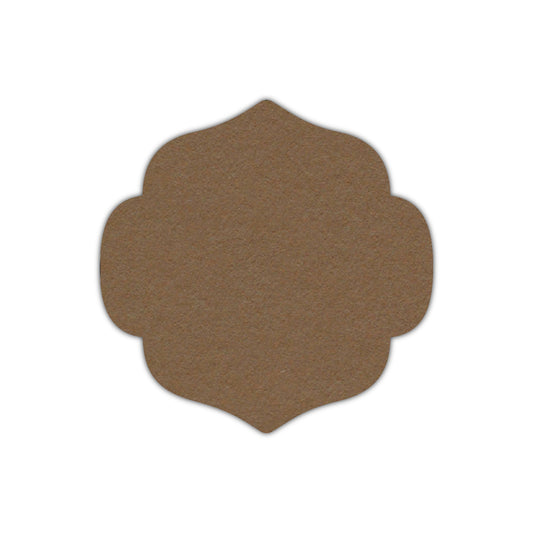 CMYK Print on Cappuccino Cardstock | Shape S10 | 2.75" x 2.75"