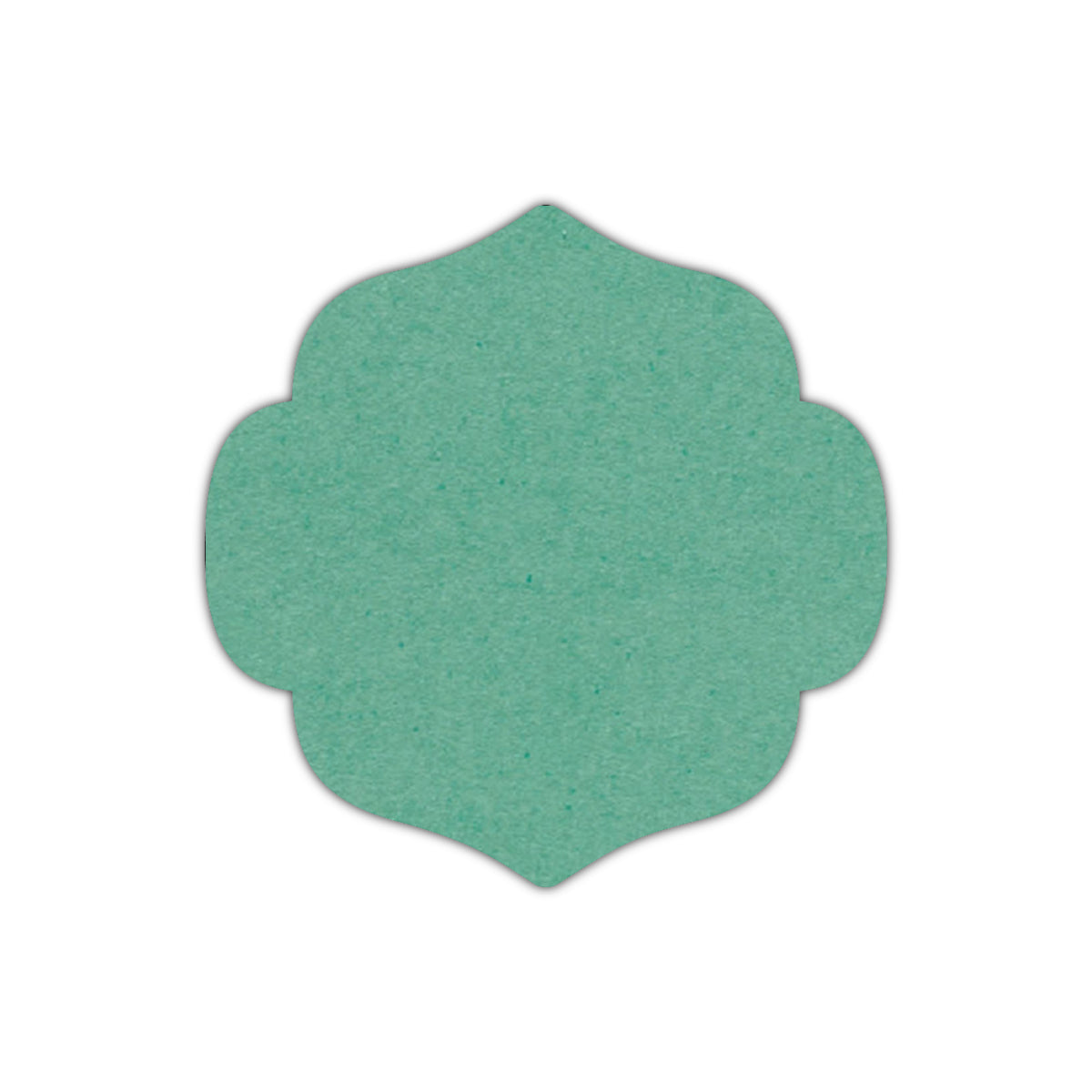 CMYK Print on Caribbean Blue Cardstock | Shape S10 | 4.25" x 4.25"