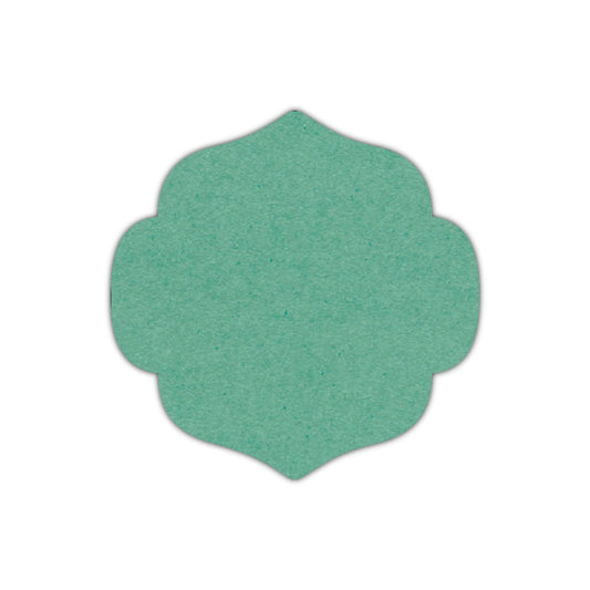 CMYK Print on Caribbean Blue Cardstock | Shape S10 | 6.25" x 6.25"