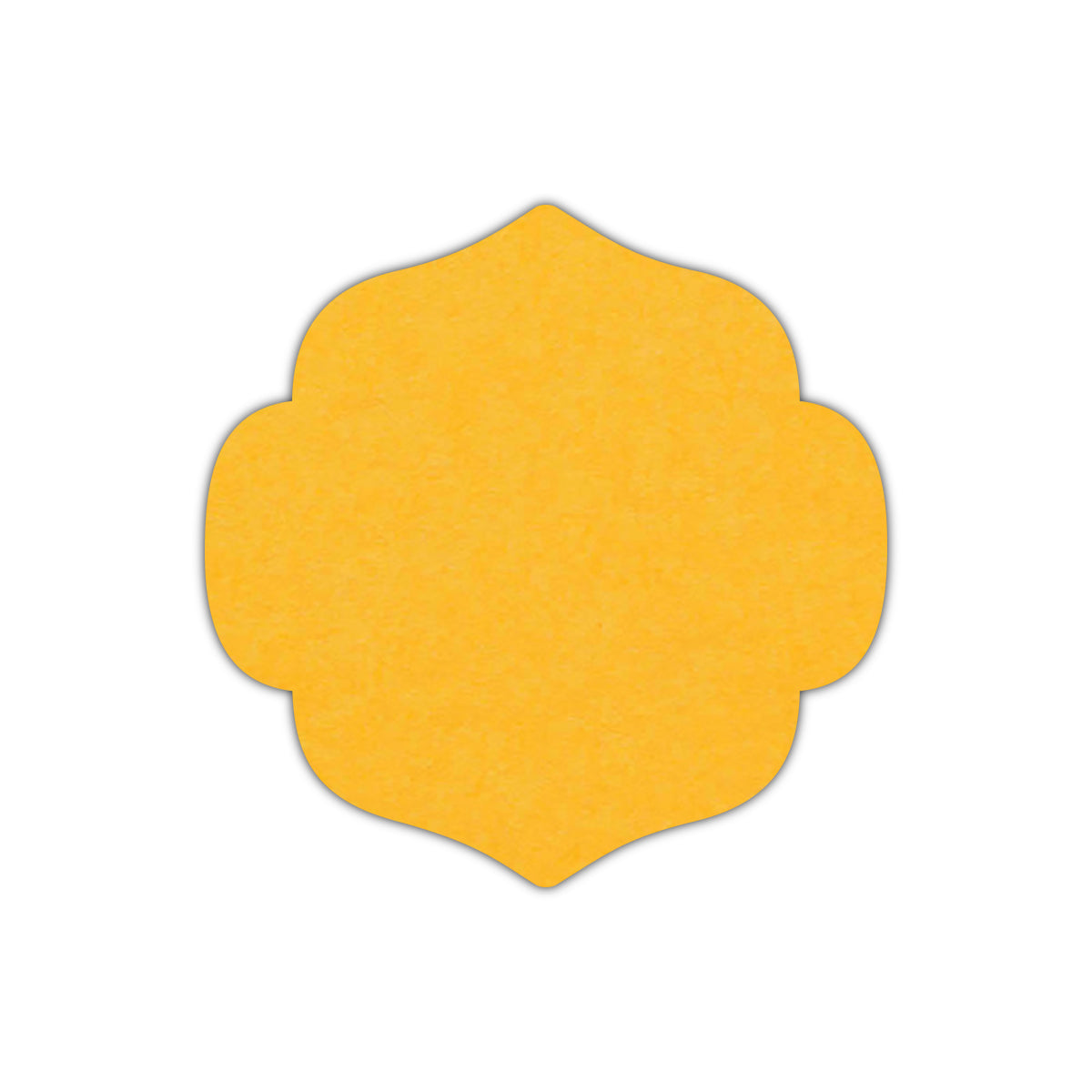 CMYK Print on Indian Yellow Cardstock | Shape S10 | 6.75" x 6.75"