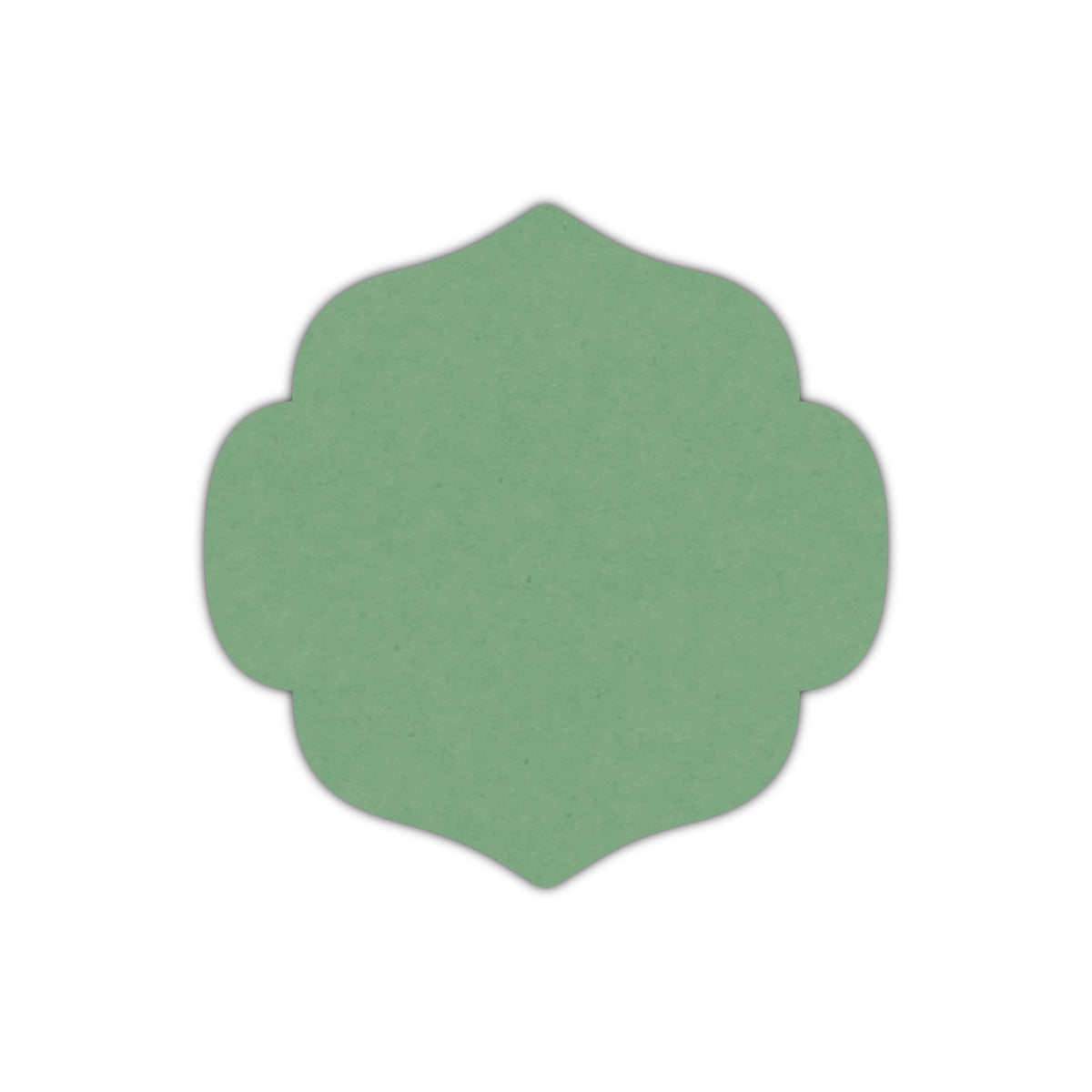 CMYK Print on Matcha Tea Cardstock | Shape S10 | 3.5" x 3.5"