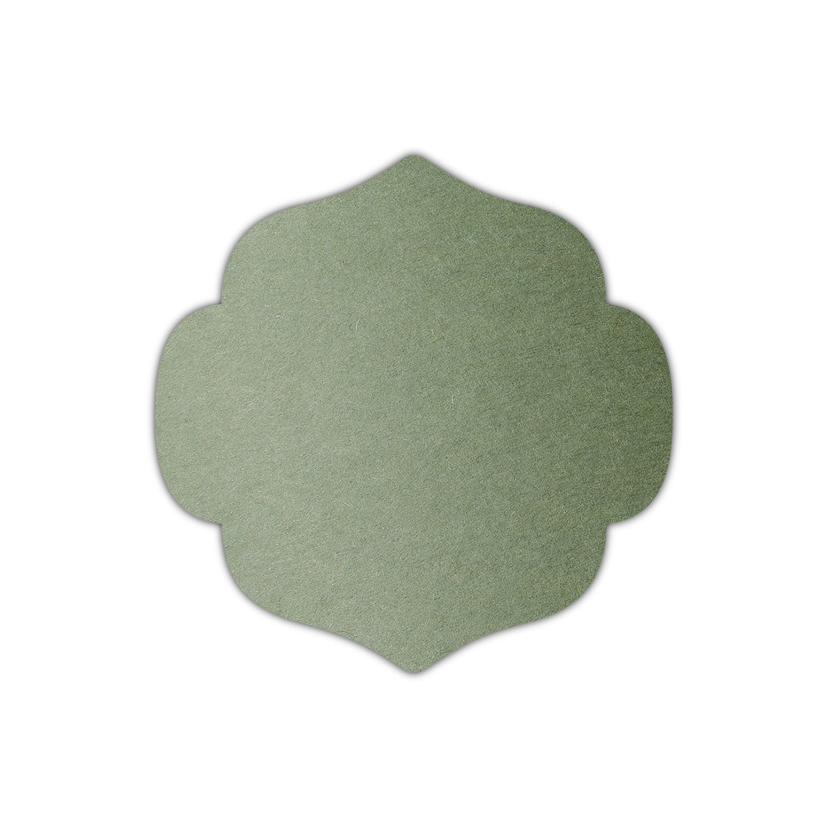 CMYK Print on Mid Green Cardstock | Shape S10 | 7" x 7"