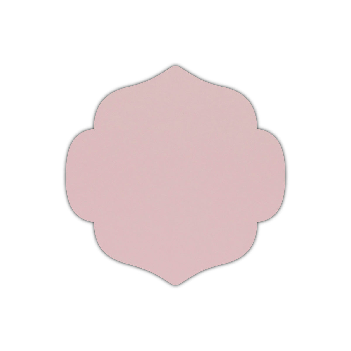 CMYK Print on Shimmer Rose Quartz Cardstock | Shape S10 | 6.25" x 6.25"