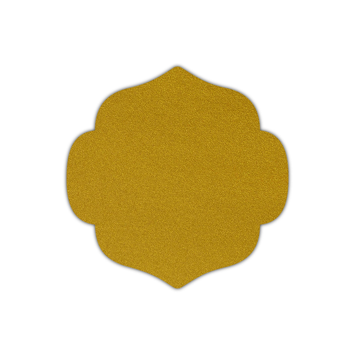CMYK Print on Shimmer Super Gold Cardstock | Shape S10 | 2" x 2"