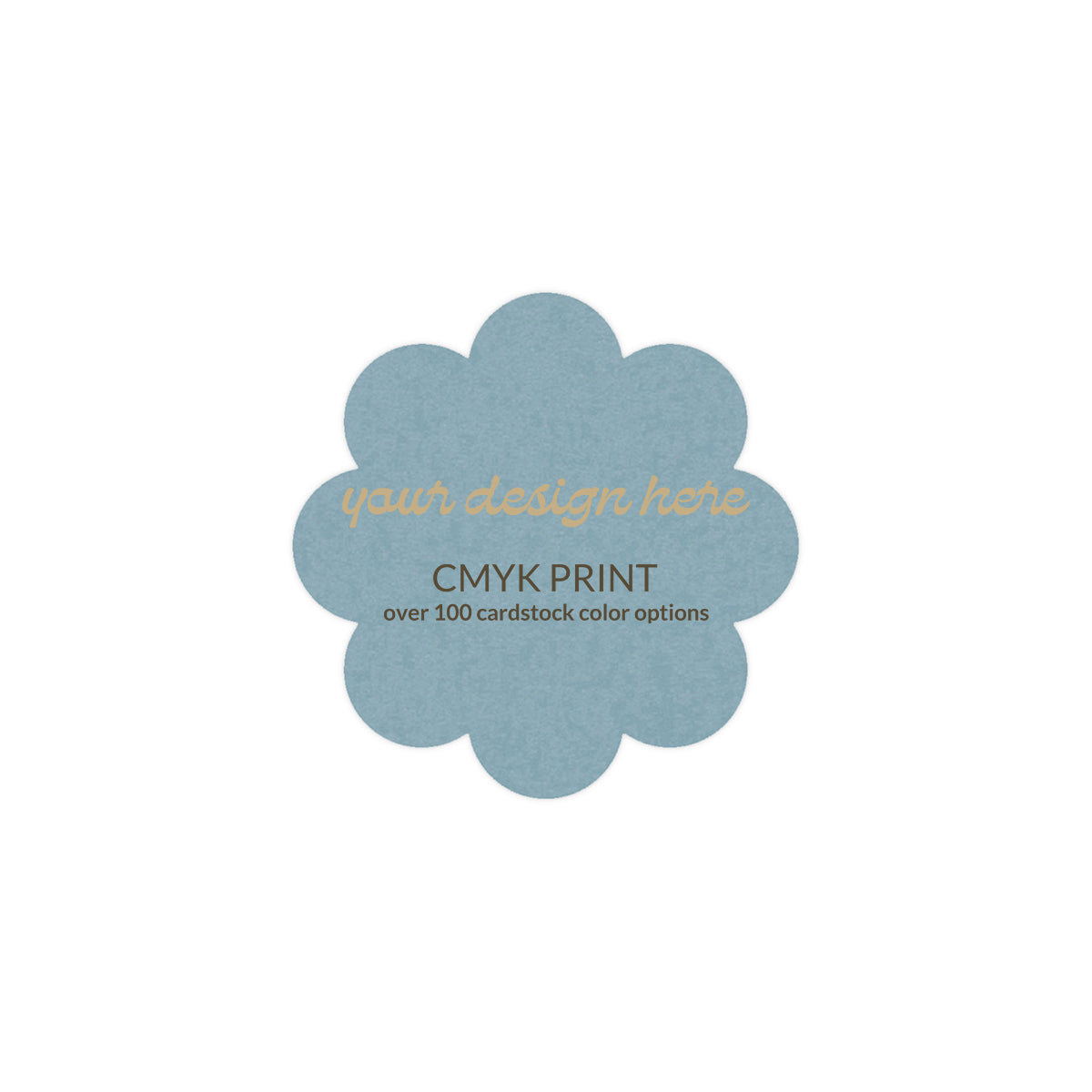 Shape S113 Diecut Card | CMYK Print | 3" x 3"