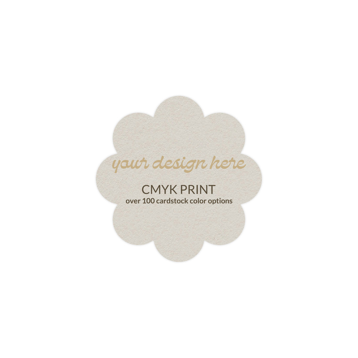 Shape S113 Diecut Card | CMYK Print | 5" x 5"