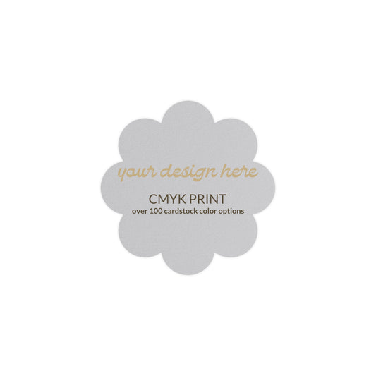 Shape S113 Diecut Card | CMYK Print | 2" x 2"