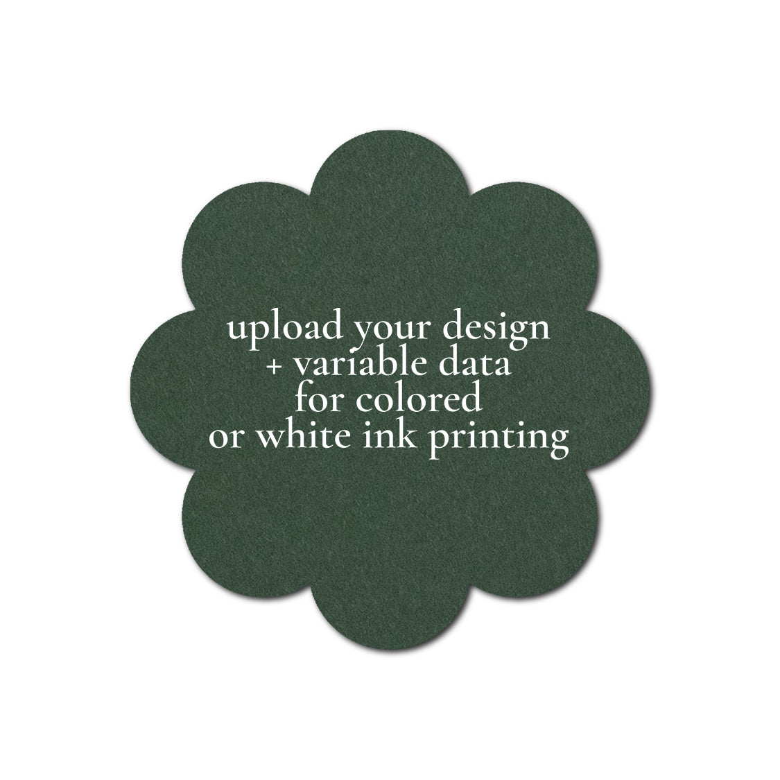 Individually Personalized Wedding Prints on Diecut Cardstock - Shape S113