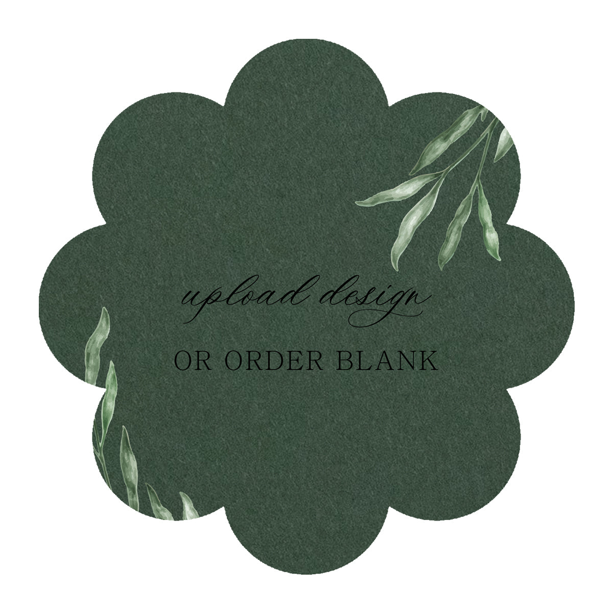 Custom Wedding Prints on Diecut Shaped Cardstock | Shape S113