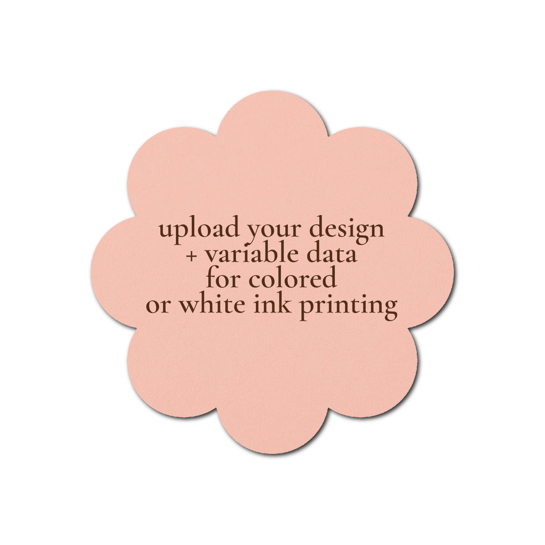 Individually Personalized Wedding Prints on Diecut Cardstock - Shape S113