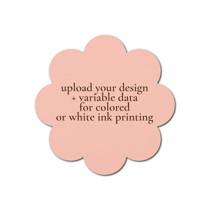Individually Personalized Wedding Prints on Diecut Cardstock - Shape S113