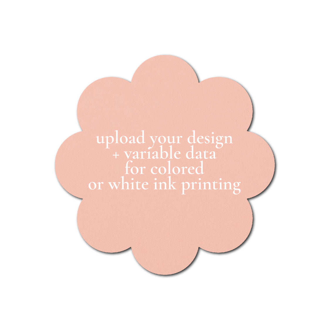 Individually Personalized Wedding Prints on Diecut Cardstock - Shape S113