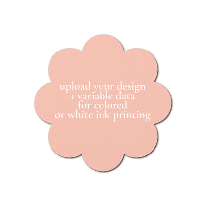 Individually Personalized Wedding Prints on Diecut Cardstock - Shape S113