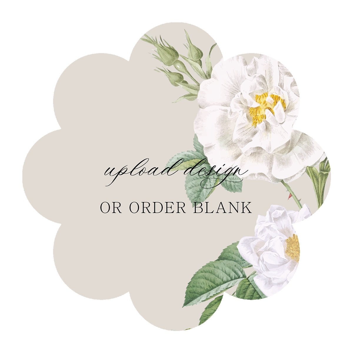 Custom Wedding Prints on Diecut Shaped Cardstock | Shape S113