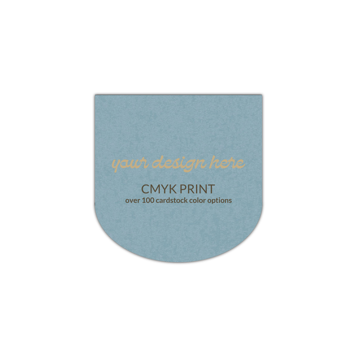 Shape S114 Diecut Card | CMYK Print | 3" x 3"