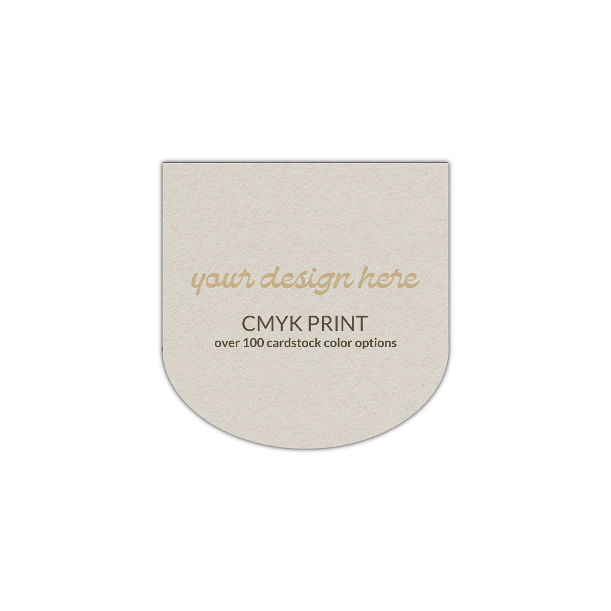 Shape S114 Diecut Card | CMYK Print | 5" x 5"