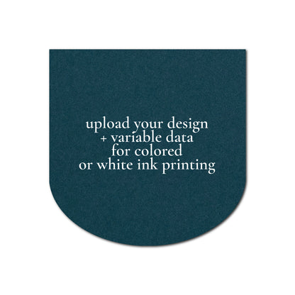 Individually Personalized Wedding Prints on Diecut Cardstock - Shape S114