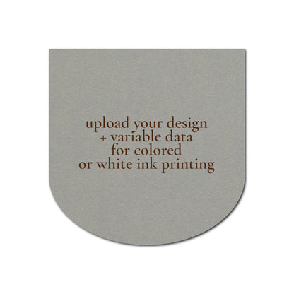 Individually Personalized Wedding Prints on Diecut Cardstock - Shape S114