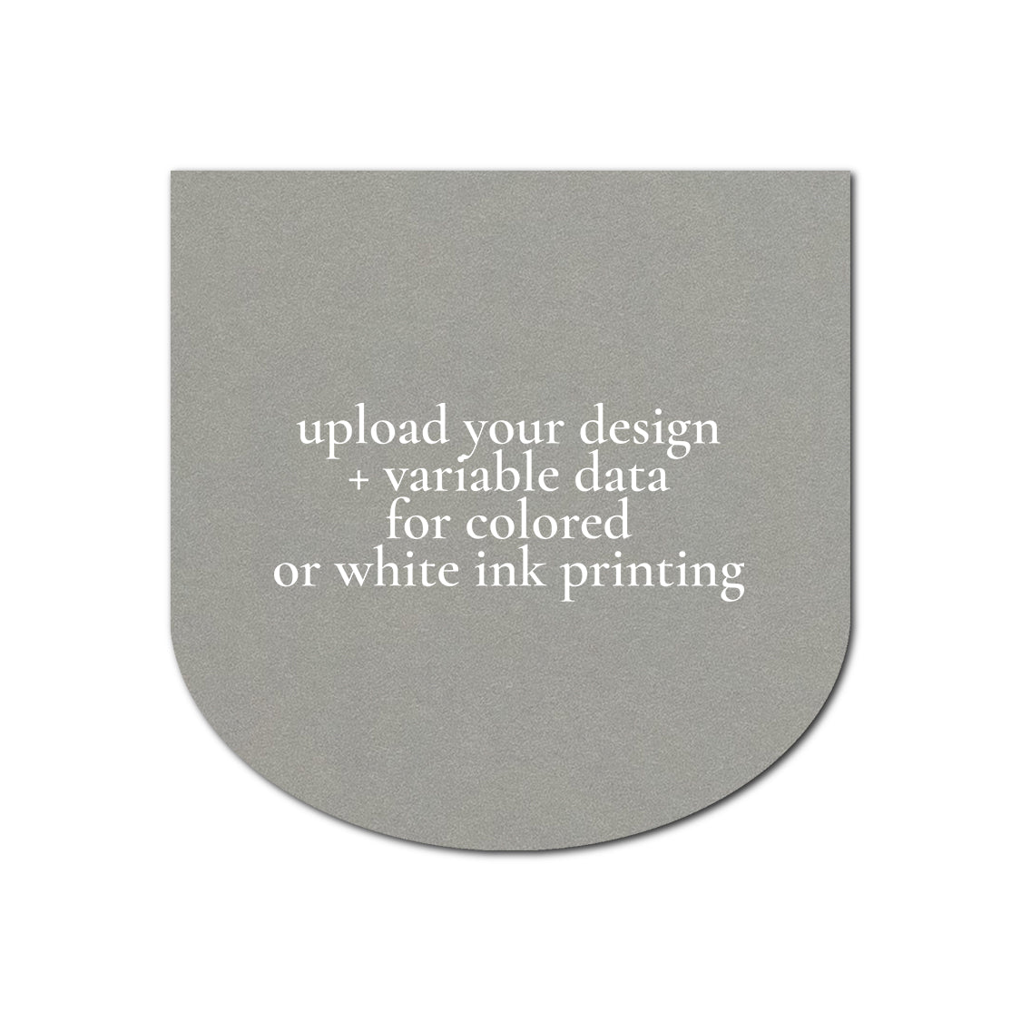 Individually Personalized Wedding Prints on Diecut Cardstock - Shape S114
