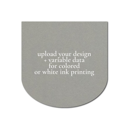 Individually Personalized Wedding Prints on Diecut Cardstock - Shape S114