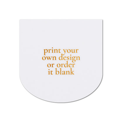 Custom Wedding Prints on Diecut Shaped Cardstock | Shape S114