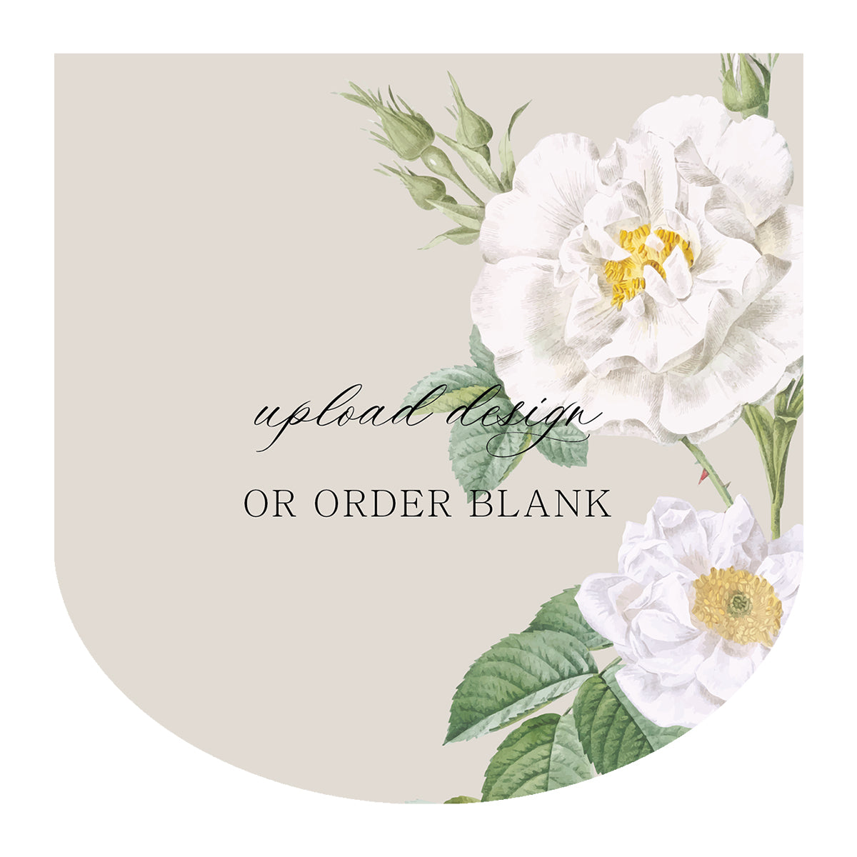 Custom Wedding Prints on Diecut Shaped Cardstock | Shape S114