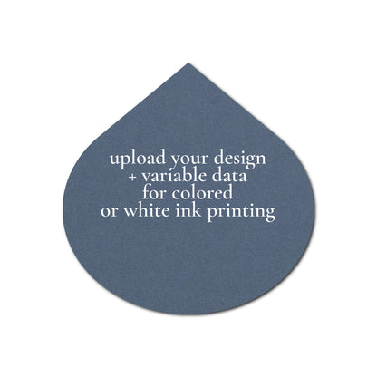Individually Personalized Wedding Prints on Diecut Cardstock - Shape S115