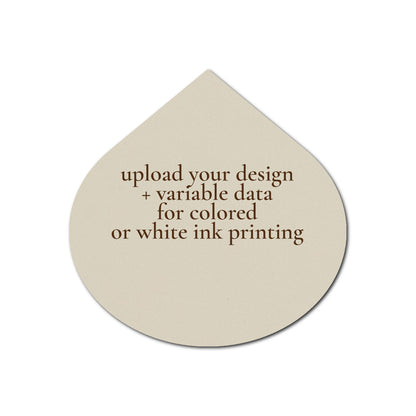 Individually Personalized Wedding Prints on Diecut Cardstock - Shape S115