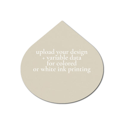 Individually Personalized Wedding Prints on Diecut Cardstock - Shape S115