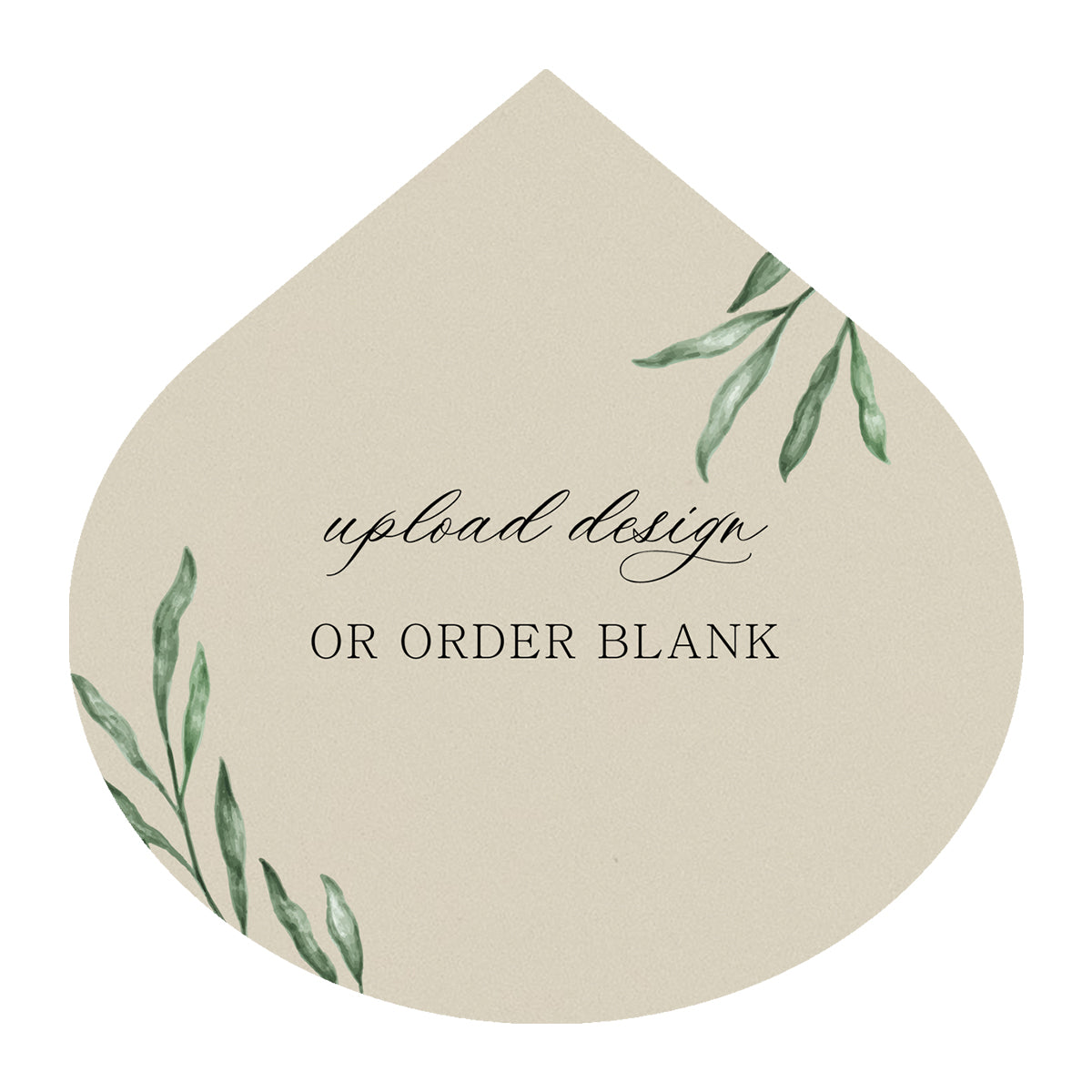 Custom Wedding Prints on Diecut Shaped Cardstock | Shape S115