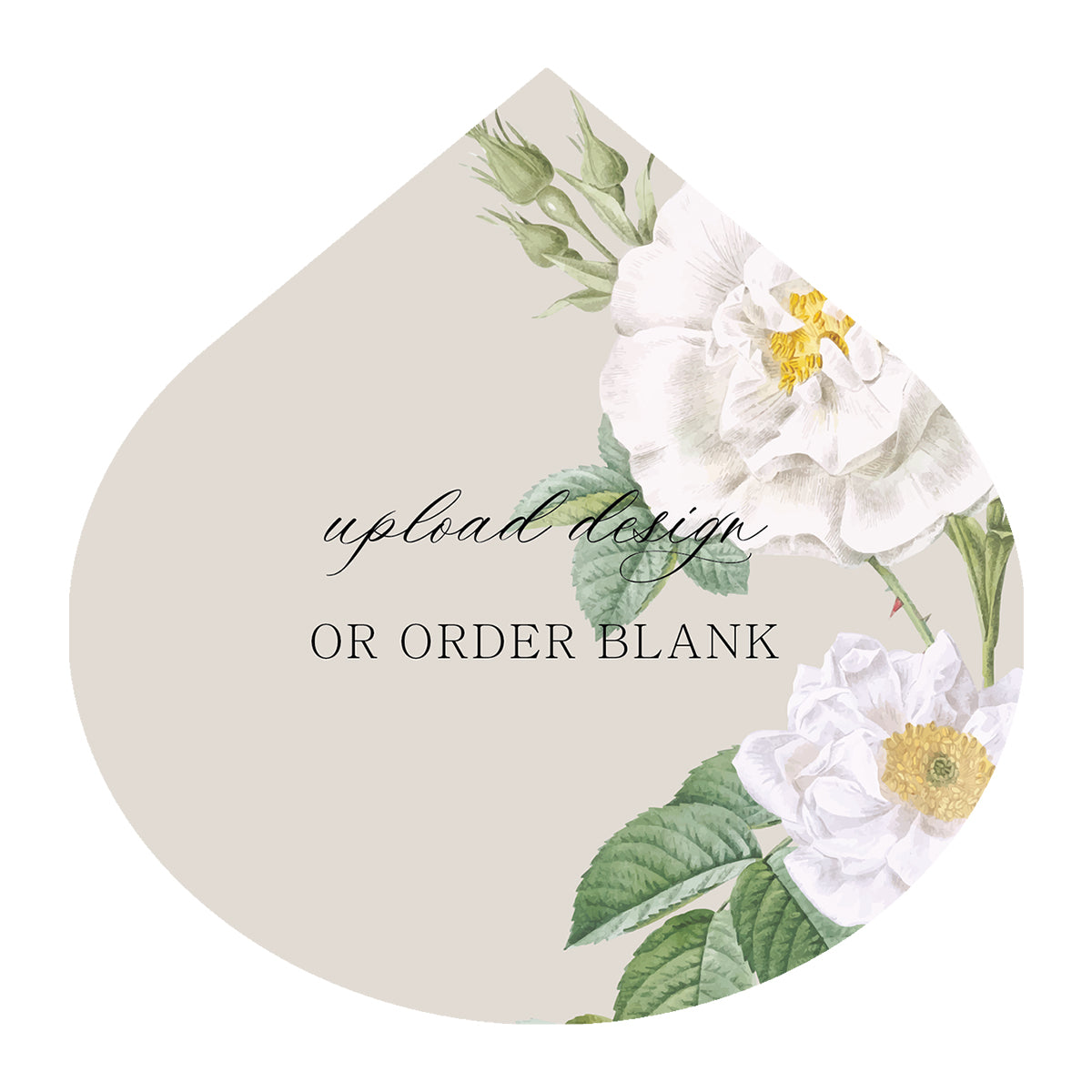 Custom Wedding Prints on Diecut Shaped Cardstock | Shape S115
