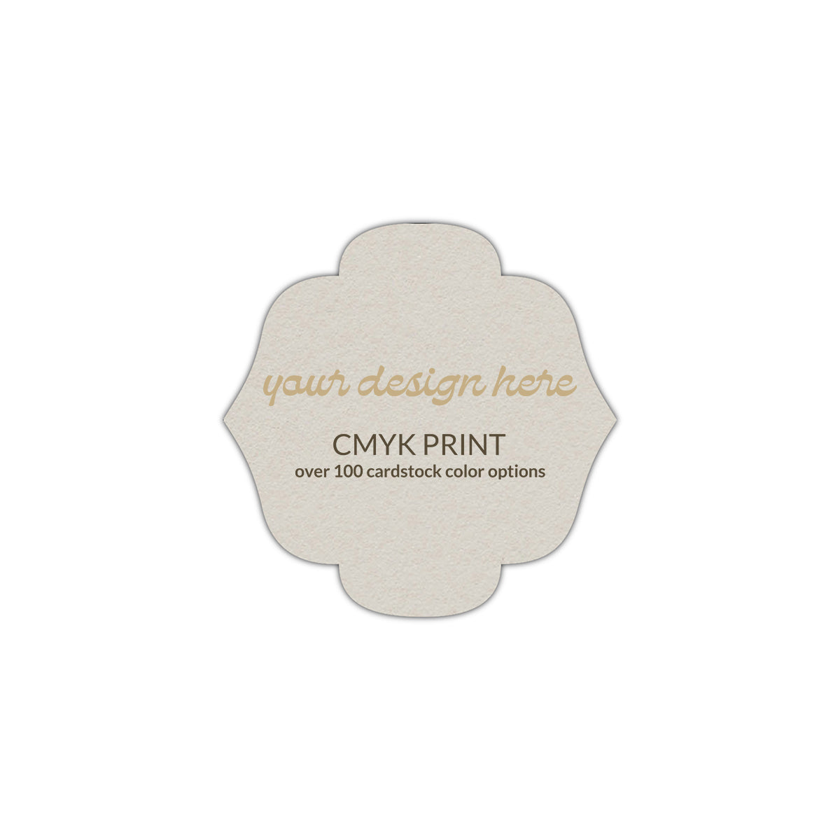 Shape S116 Diecut Card | CMYK Print | 5" x 5"