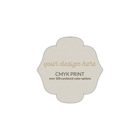 Shape S116 Diecut Card | CMYK Print | 2.5" x 2.5"