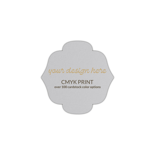 Shape S116 Diecut Card | CMYK Print | 2" x 2"