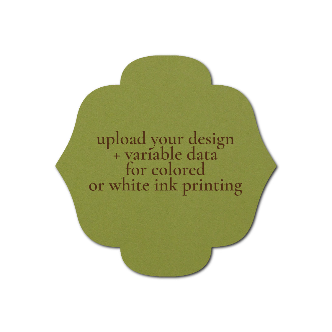 Individually Personalized Wedding Prints on Diecut Cardstock - Shape S116