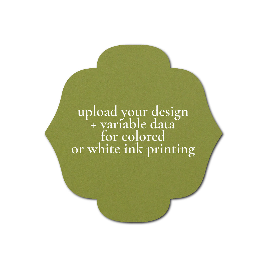 Individually Personalized Wedding Prints on Diecut Cardstock - Shape S116