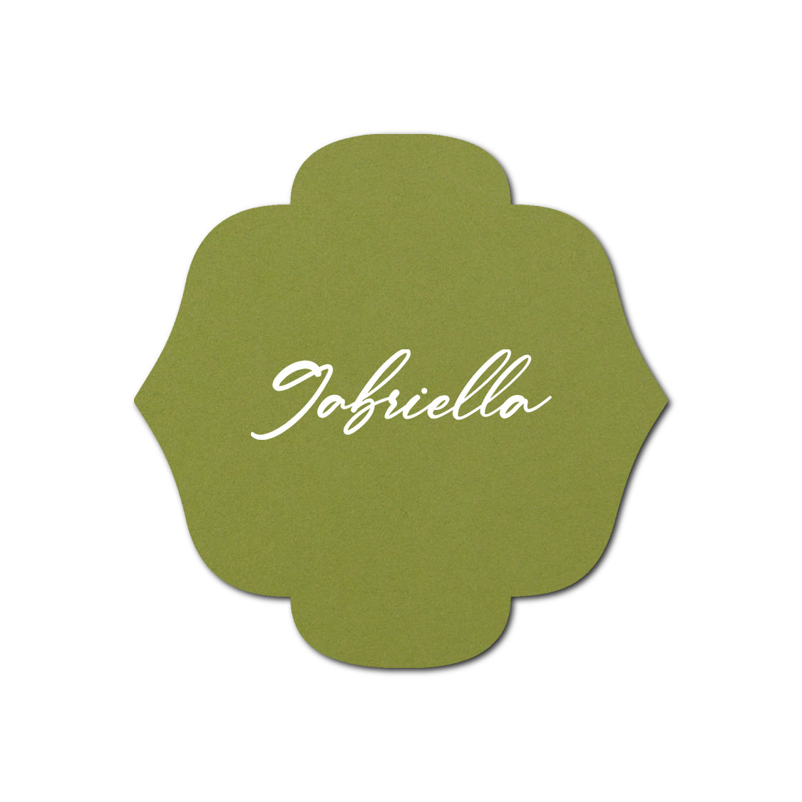Individually Personalized Wedding Prints on Diecut Cardstock - Shape S116