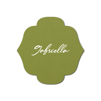 Individually Personalized Wedding Prints on Diecut Cardstock - Shape S116
