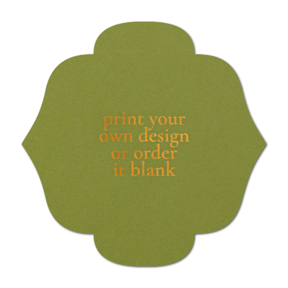Custom Wedding Prints on Diecut Shaped Cardstock | Shape S116