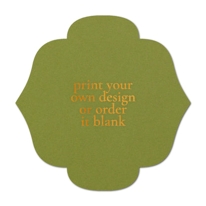 Custom Wedding Prints on Diecut Shaped Cardstock | Shape S116