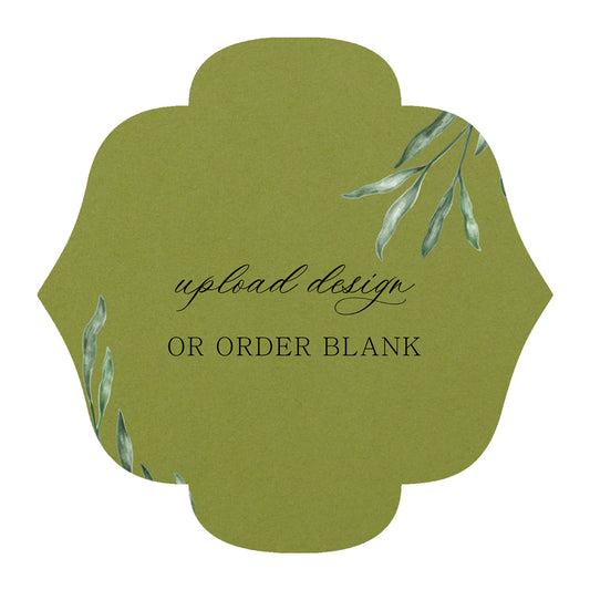 Custom Wedding Prints on Diecut Shaped Cardstock | Shape S116