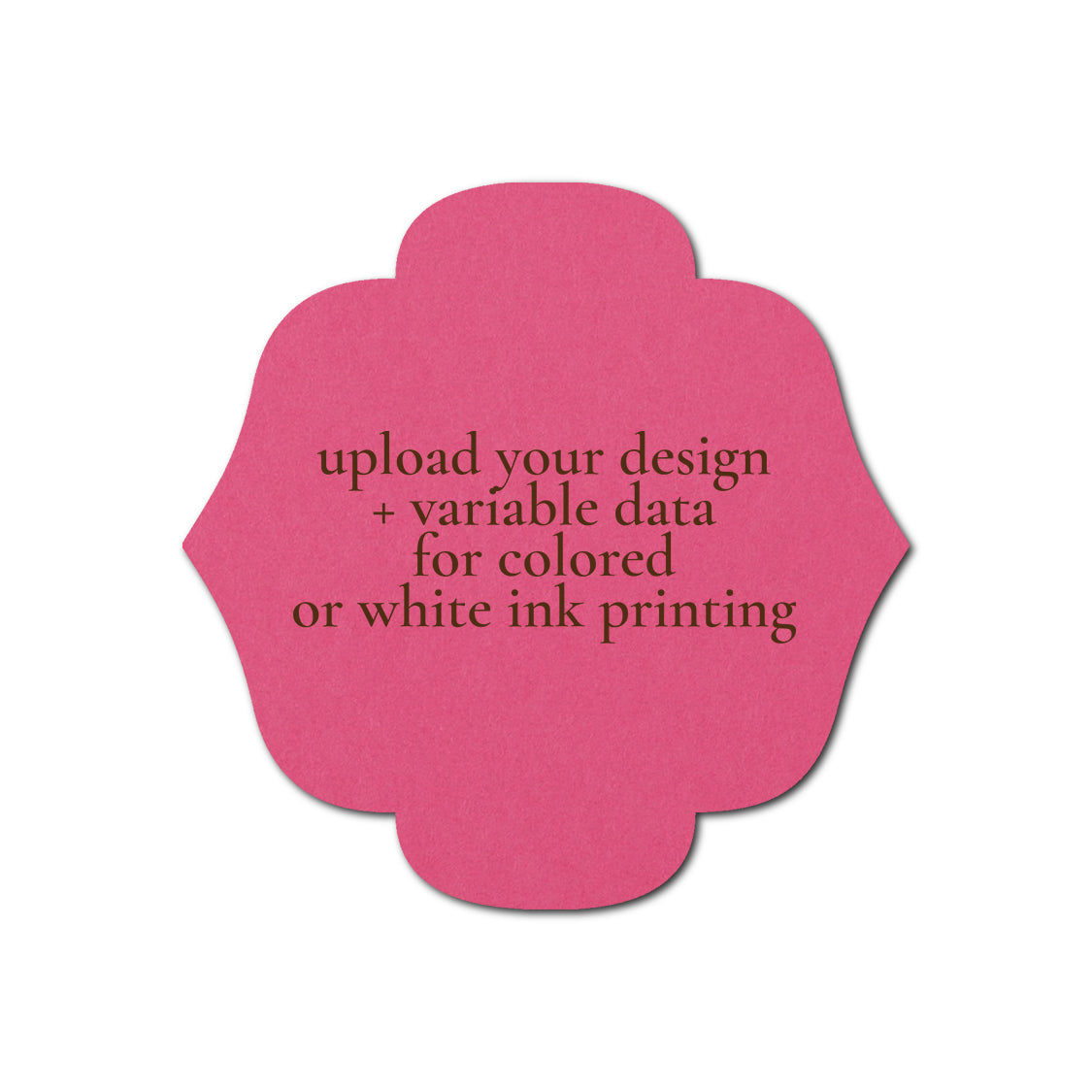 Individually Personalized Wedding Prints on Diecut Cardstock - Shape S116