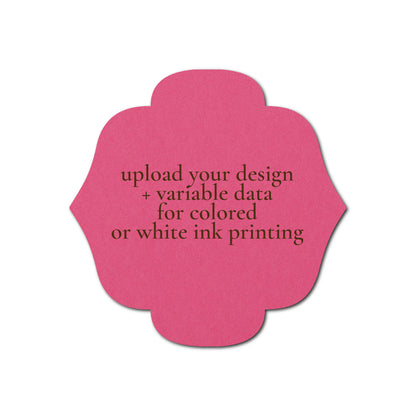 Individually Personalized Wedding Prints on Diecut Cardstock - Shape S116