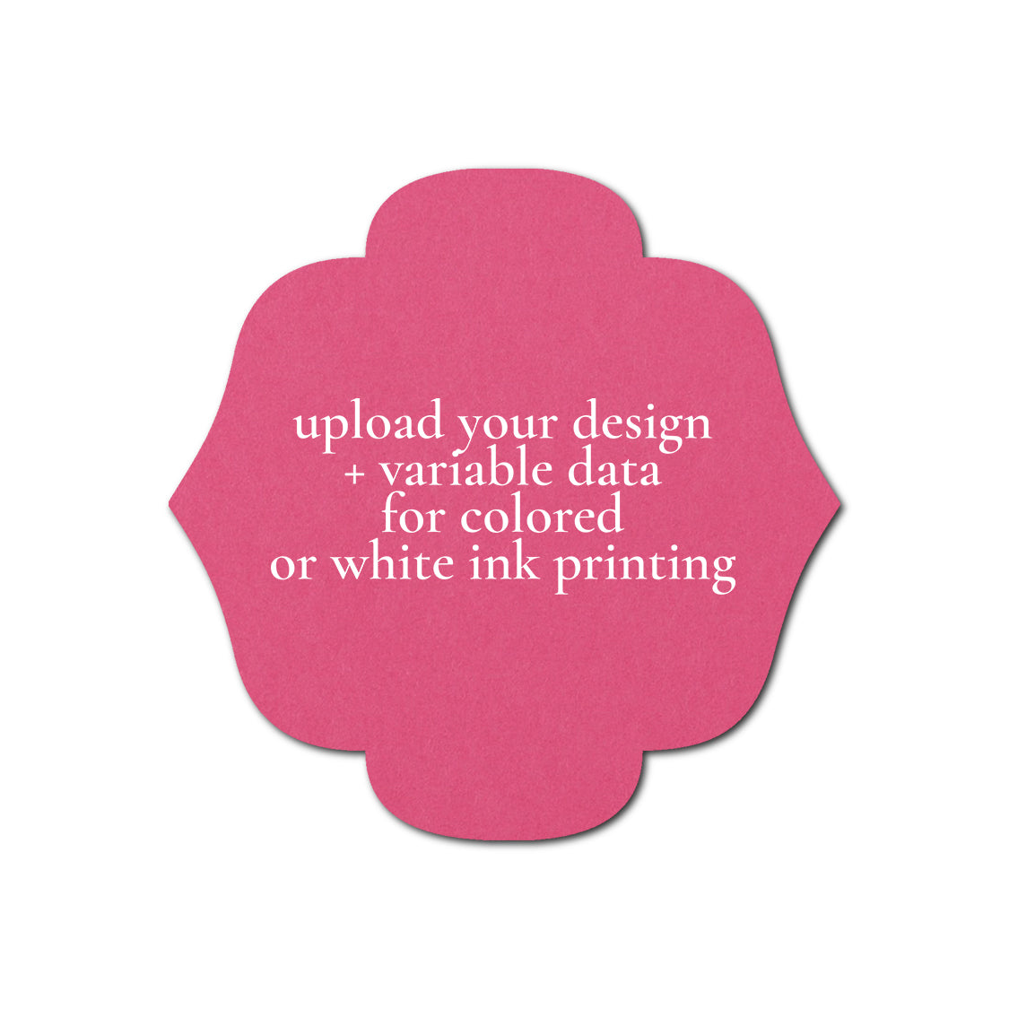 Individually Personalized Wedding Prints on Diecut Cardstock - Shape S116