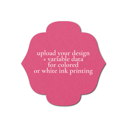Individually Personalized Wedding Prints on Diecut Cardstock - Shape S116
